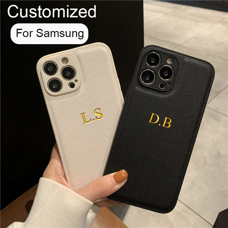 ⭐ Custom Initial Leather Case
