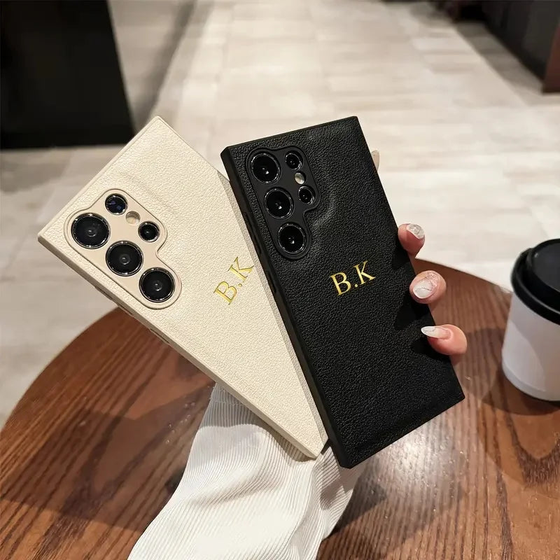 ⭐ 3D Name Leather Case