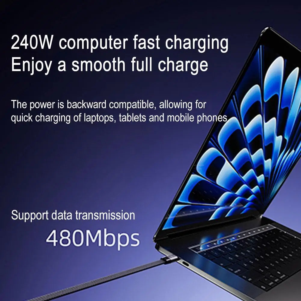 240W Fast Charging Foldable Mobile Phone Holder Data Phone Multi-Angle Adjustment Charging Non-Stop Cable Holder