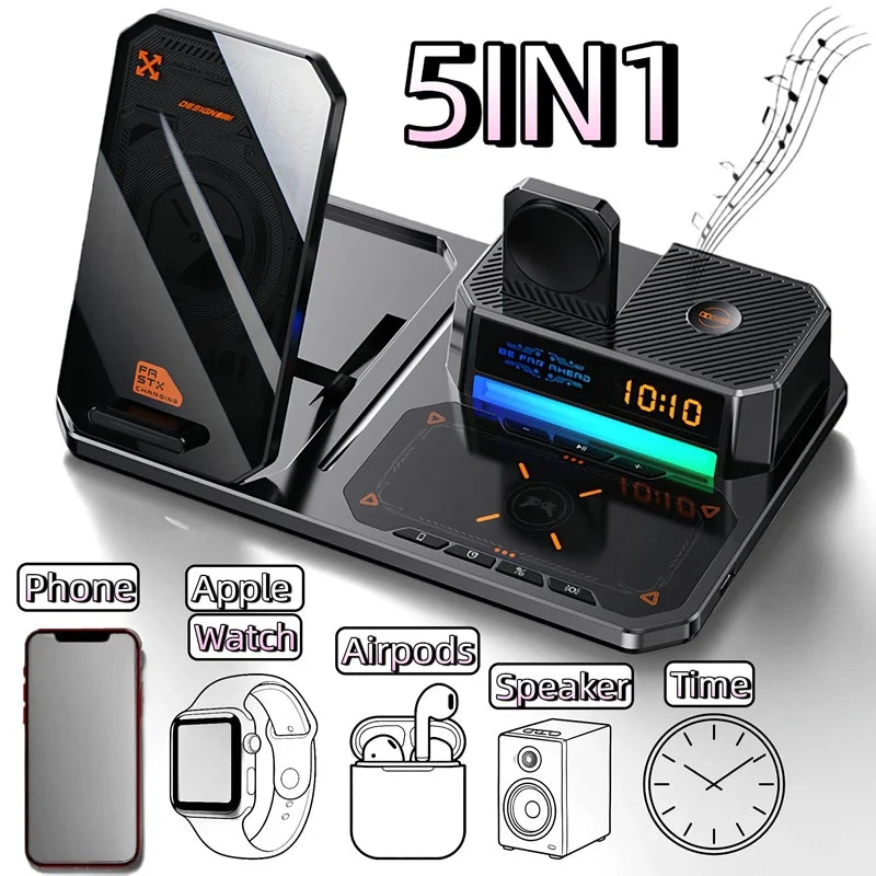 ChargeHub 5-in-1 Station🔥💡🔋🎶