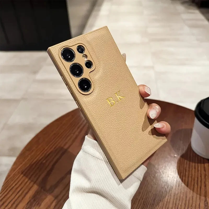 ⭐ 3D Name Leather Case