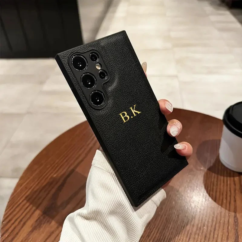 ⭐ 3D Name Leather Case