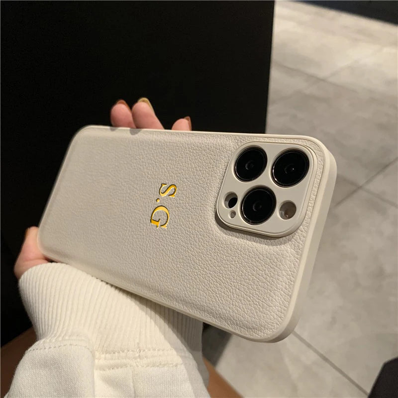 ⭐ Custom Initial Leather Case